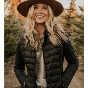 New packable black jacket